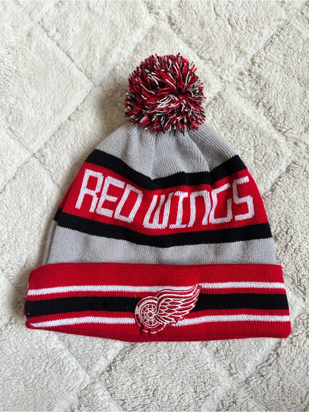 NHL | Detroit Red Wings Logo Stitched Knit Beanie Hat | One Size